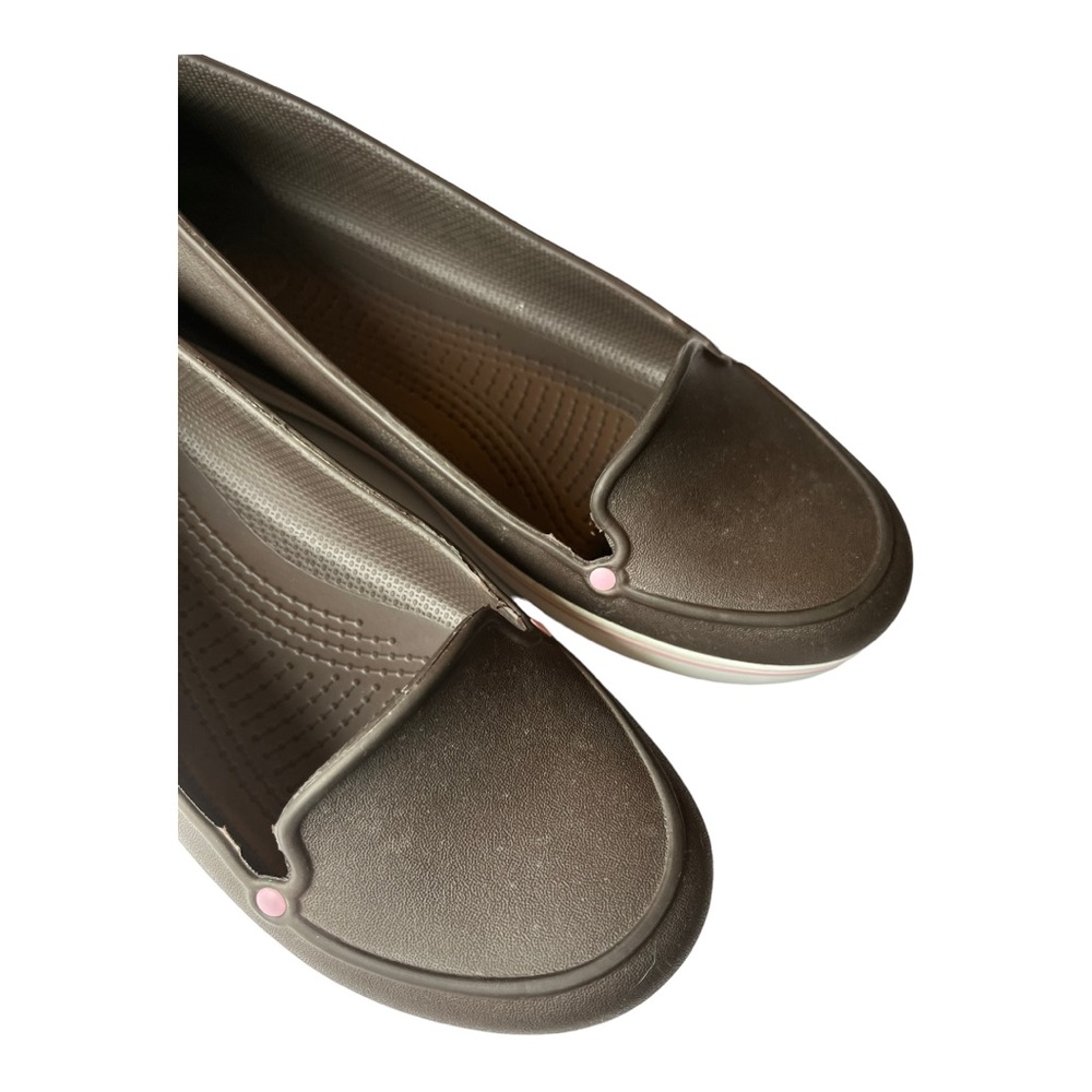Crocs Crocband Loafer in Chocolate Brown and Millennial Pink Women’s Size 11 - Picture 9 of 9